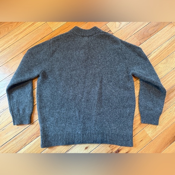 LL Bean Sweater Mens Size XL Gray Classic Ragg Lambs Wool Henley Pullover Button - Picture 7 of 11
